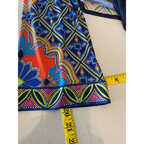 Laundry By Shelli Segal Geometric Floral Print Dress Multicolor Medium - Picture 10 of 10